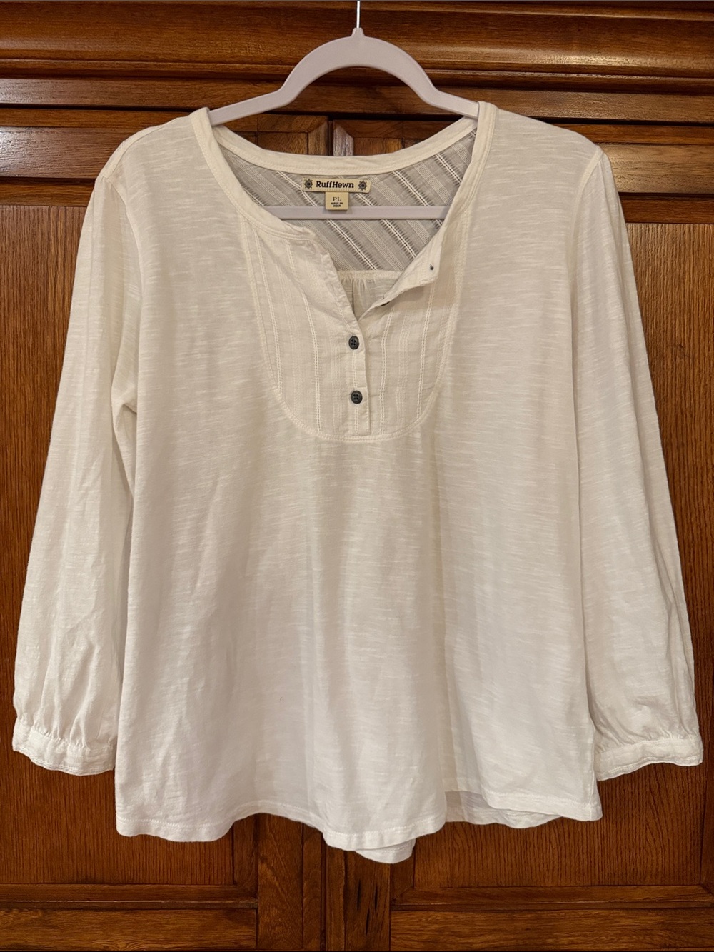 Ruff Hewn 3/4 Sleeve Cotton Henley